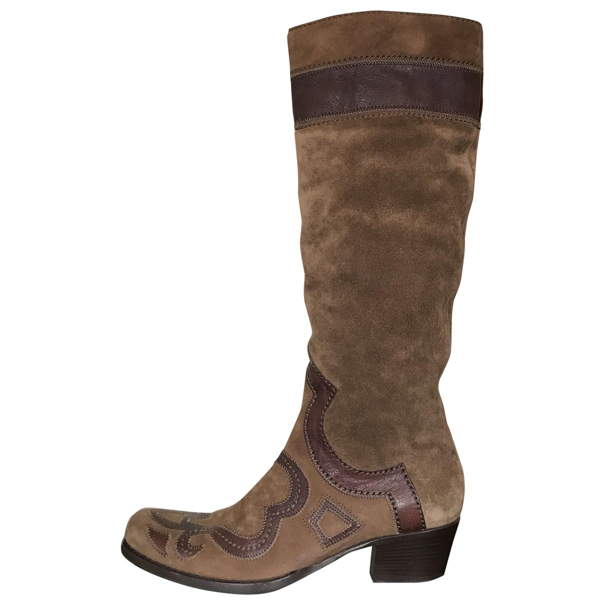 Cowboy boots Miu Miu Brown size 36 EU 